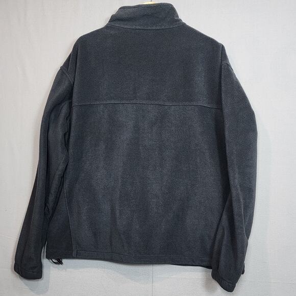 Columbia Full Zip Fleece Jacket Men’s Size XXL Black Pockets Draw Waist - Picture 3 of 7